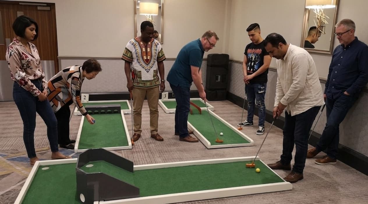 Corporate team building mini golf